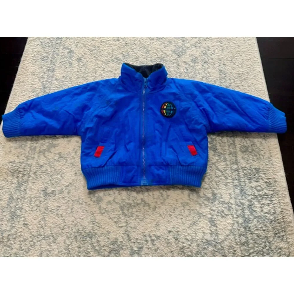 Vintage 1980/1990 London Fog retro blue kids' bomber jacket